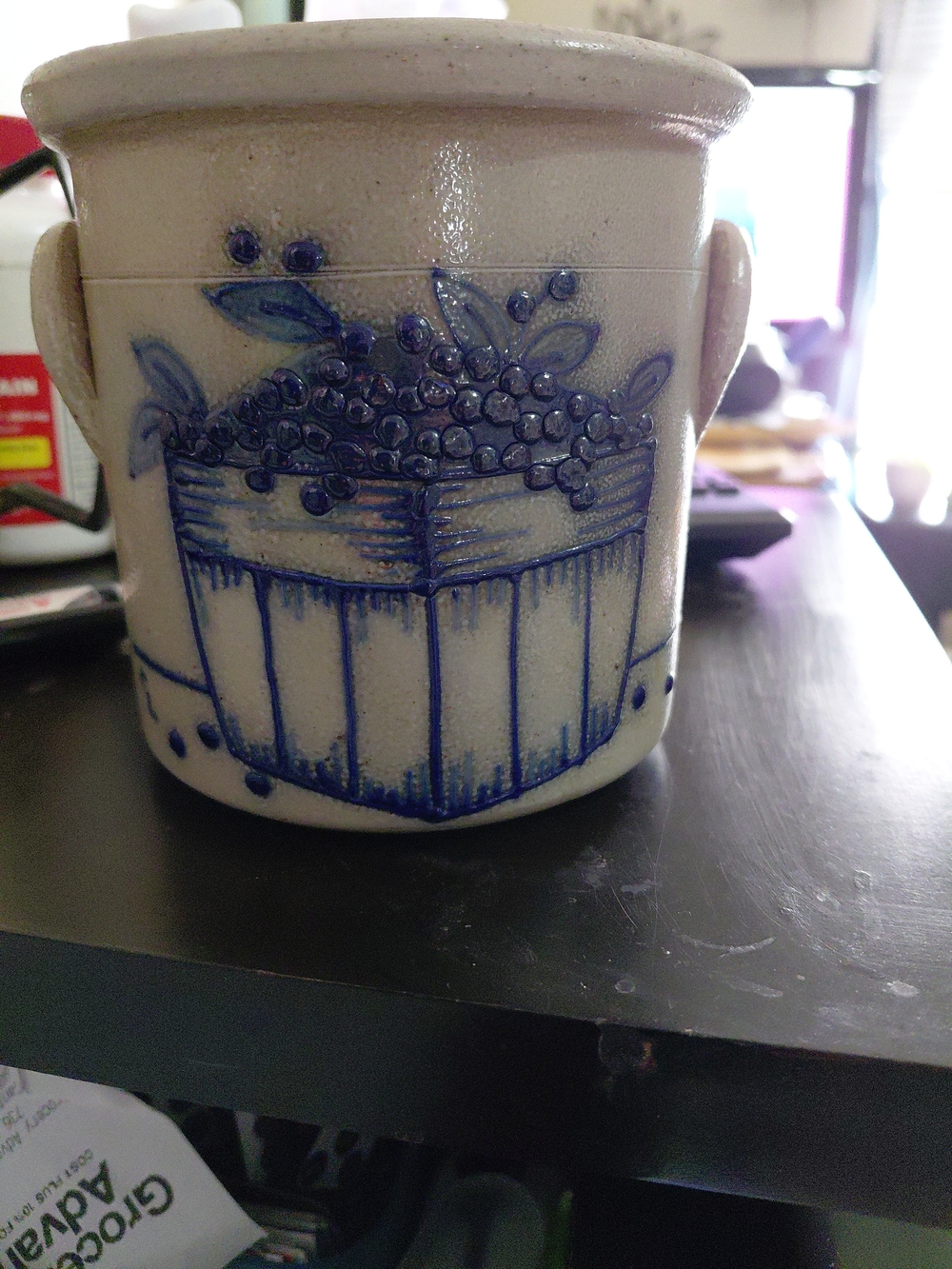 Salmon falls Vintage Pottery. 2 Crocks..